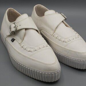 Pointed Buckle Creeper Shoes White TUK Shoes 7 US Men Duffy Punk